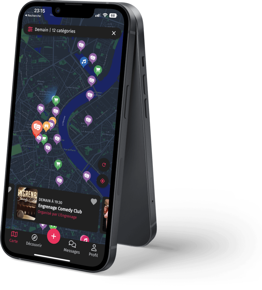 Mockup téléchargement application Comus map